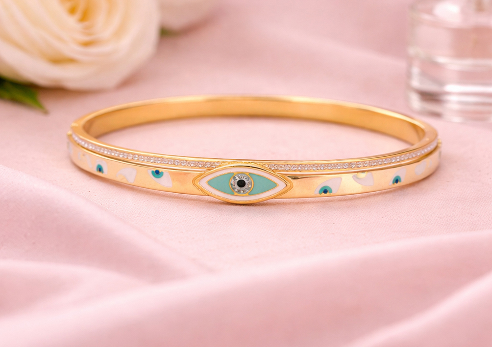 Alankara Nazar Shield Evil Eye Gold Bangle