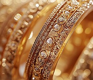 traditional-gold-chura-set-of-ornate-bangles-worn-in-indian