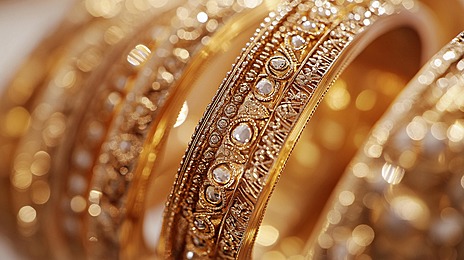 traditional-gold-chura-set-of-ornate-bangles-worn-in-indian